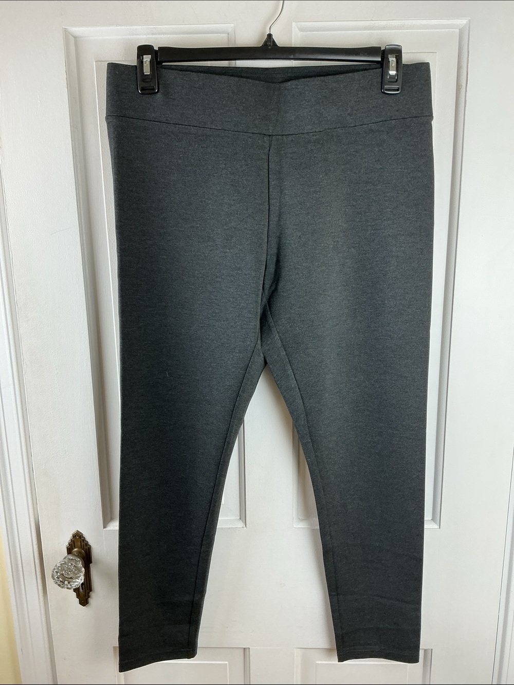 LOFT Leggings Charcoal Heather Pull On Size L NWOT